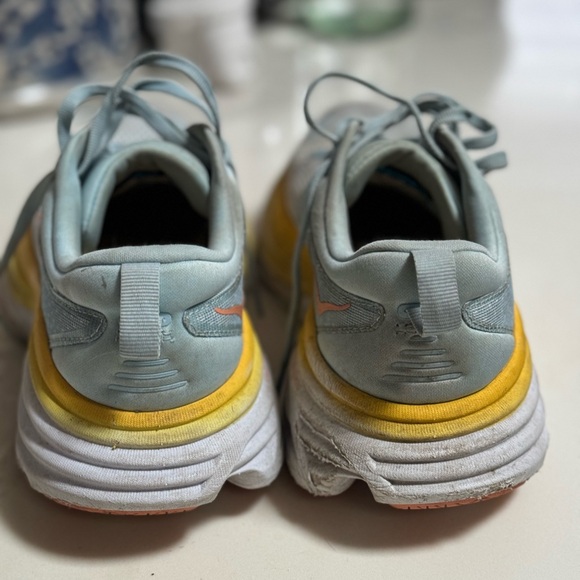 Hoka Running Shoes - Gray and Orange size 7.5 - Picture 6 of 8